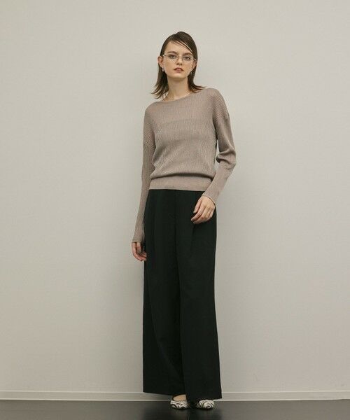 GRACE CONTINENTAL / グレースコンチネンタル ニット・セーター | ラメリブクルーニットトップ | 詳細10