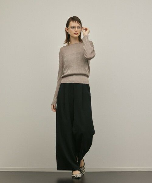 GRACE CONTINENTAL / グレースコンチネンタル ニット・セーター | ラメリブクルーニットトップ | 詳細11