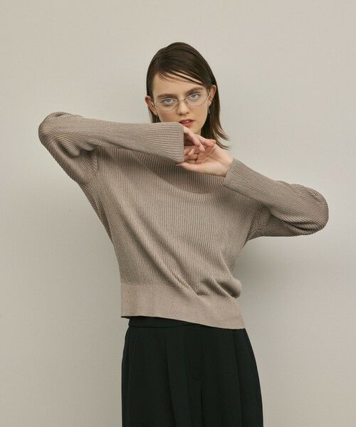 GRACE CONTINENTAL / グレースコンチネンタル ニット・セーター | ラメリブクルーニットトップ | 詳細15