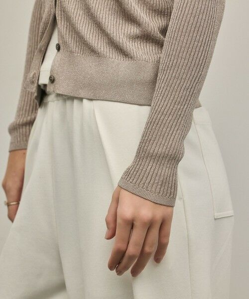 GRACE CONTINENTAL / グレースコンチネンタル カーディガン・ボレロ | ハイゲージラメニットカーディガン | 詳細10