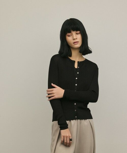 GRACE CONTINENTAL / グレースコンチネンタル カーディガン・ボレロ | ハイゲージラメニットカーディガン | 詳細16