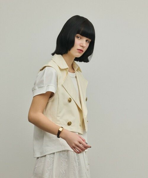 GRACE CONTINENTAL / グレースコンチネンタル ベスト | ペプラムトレンチベスト | 詳細17