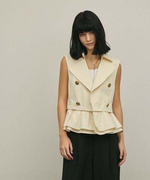 GRACE CONTINENTAL / グレースコンチネンタル ベスト | ペプラムトレンチベスト | 詳細20