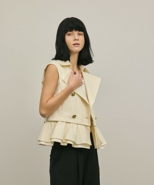 GRACE CONTINENTAL / グレースコンチネンタル ベスト | ペプラムトレンチベスト | 詳細21
