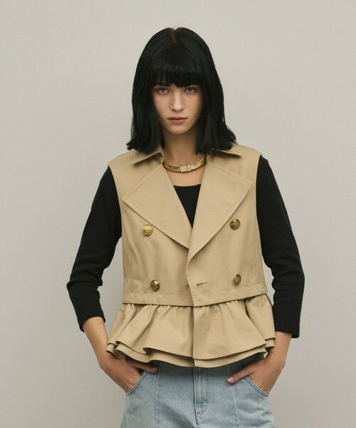 GRACE CONTINENTAL / グレースコンチネンタル ベスト | ペプラムトレンチベスト | 詳細13