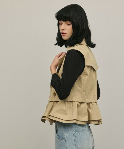 GRACE CONTINENTAL / グレースコンチネンタル ベスト | ペプラムトレンチベスト | 詳細14