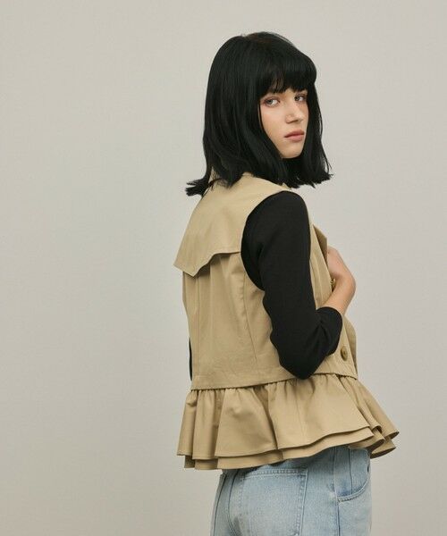 GRACE CONTINENTAL / グレースコンチネンタル ベスト | ペプラムトレンチベスト | 詳細15