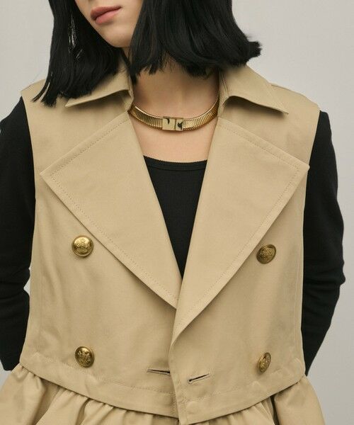 GRACE CONTINENTAL / グレースコンチネンタル ベスト | ペプラムトレンチベスト | 詳細17