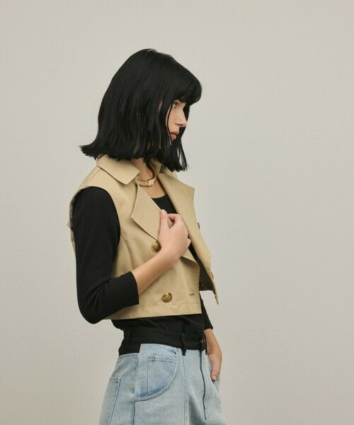 GRACE CONTINENTAL / グレースコンチネンタル ベスト | ペプラムトレンチベスト | 詳細26