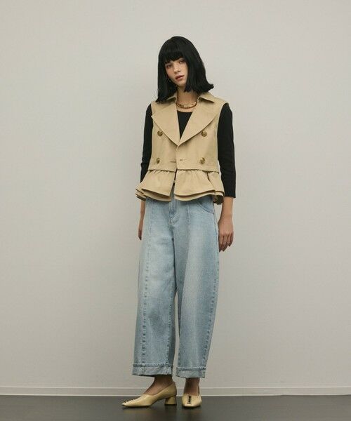 GRACE CONTINENTAL / グレースコンチネンタル ベスト | ペプラムトレンチベスト | 詳細9