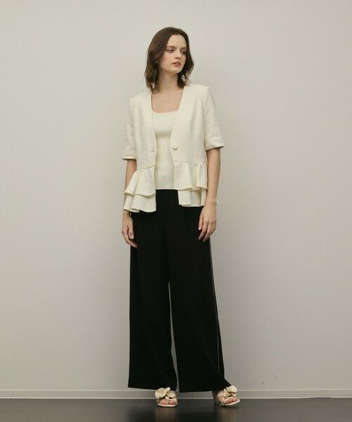 GRACE CONTINENTAL / グレースコンチネンタル ノーカラージャケット | ペプラムツイードジャケット | 詳細1