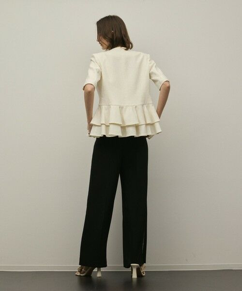 GRACE CONTINENTAL / グレースコンチネンタル ノーカラージャケット | ペプラムツイードジャケット | 詳細3