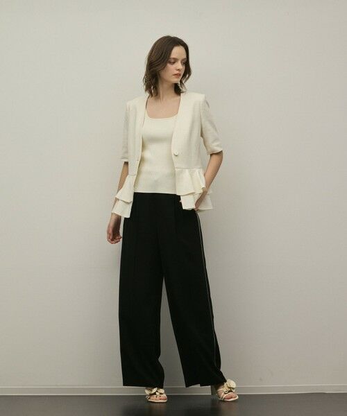 GRACE CONTINENTAL / グレースコンチネンタル ノーカラージャケット | ペプラムツイードジャケット | 詳細5