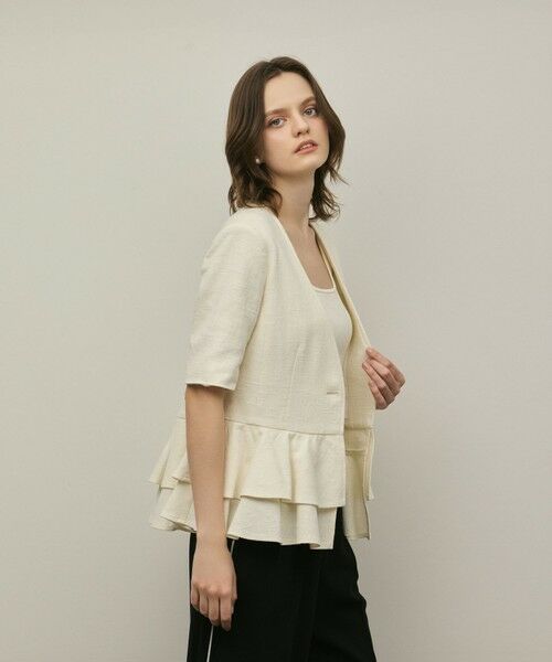 GRACE CONTINENTAL / グレースコンチネンタル ノーカラージャケット | ペプラムツイードジャケット | 詳細9