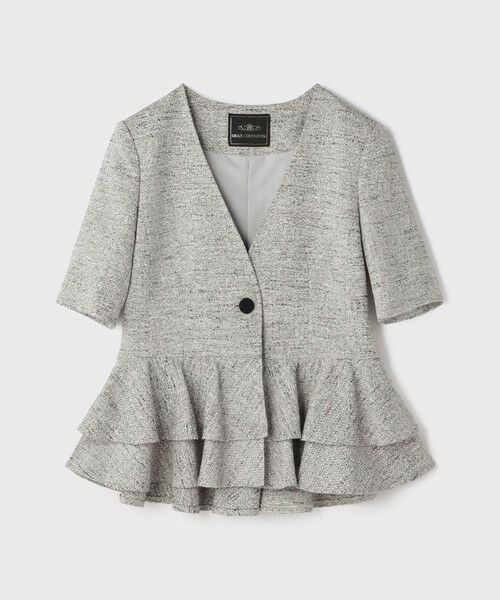 GRACE CONTINENTAL / グレースコンチネンタル ノーカラージャケット | ペプラムツイードジャケット | 詳細22