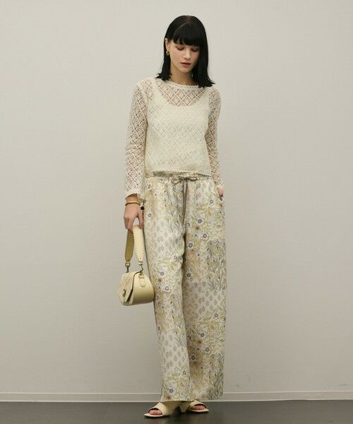 GRACE CONTINENTAL / グレースコンチネンタル その他パンツ | プリントイージーパンツ（イエロー）