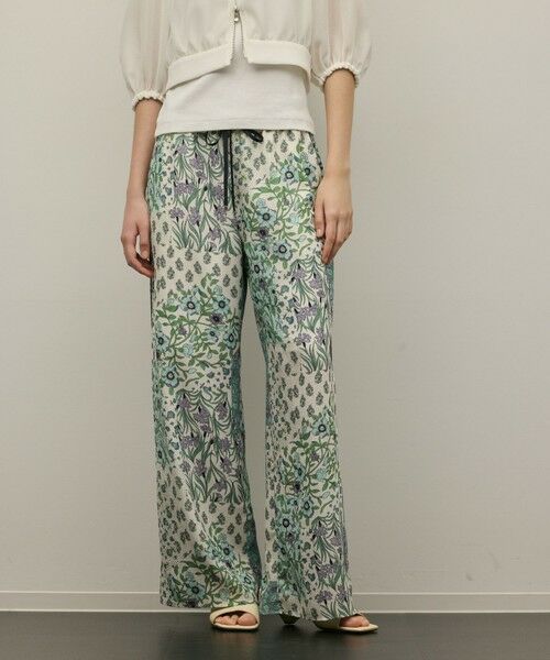 GRACE CONTINENTAL / グレースコンチネンタル その他パンツ | プリントイージーパンツ（グリーン）