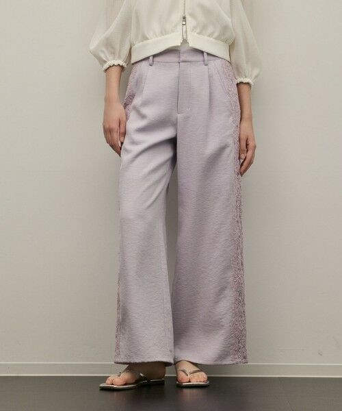 GRACE CONTINENTAL / グレースコンチネンタル その他パンツ | サイドレースパンツ（ラベンダー）
