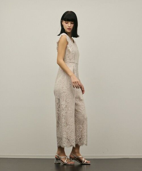 GRACE CONTINENTAL / グレースコンチネンタル サロペット・オールインワン | 【スタイリスト木津明子さんインスタライブ紹介】コードレースサロペット | 詳細2