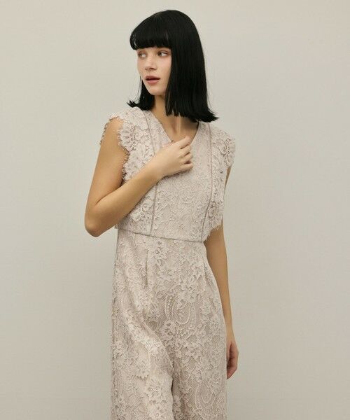 GRACE CONTINENTAL / グレースコンチネンタル サロペット・オールインワン | 【スタイリスト木津明子さんインスタライブ紹介】コードレースサロペット | 詳細4