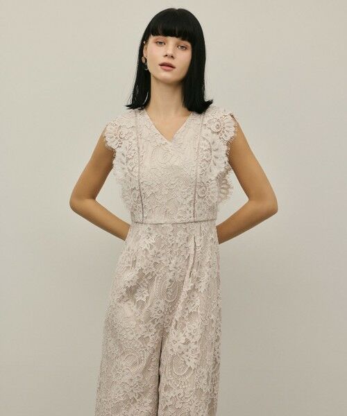 GRACE CONTINENTAL / グレースコンチネンタル サロペット・オールインワン | 【スタイリスト木津明子さんインスタライブ紹介】コードレースサロペット | 詳細5