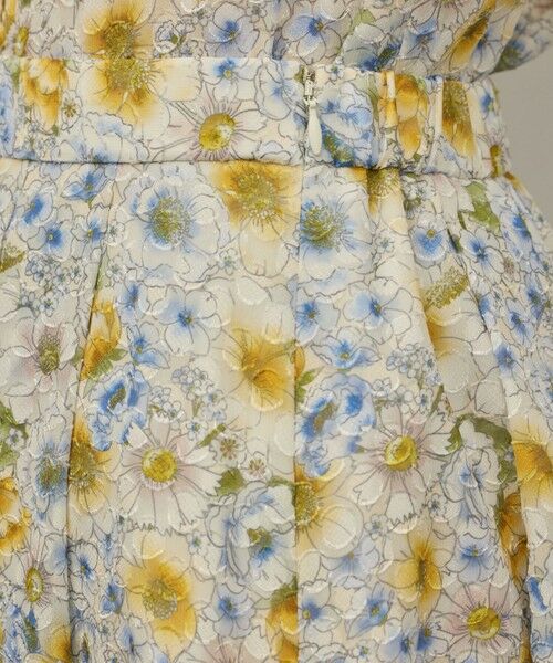 GRACE CONTINENTAL / グレースコンチネンタル ミニ・ひざ丈スカート | シアーフラワープリントジャガードフレアスカート | 詳細11