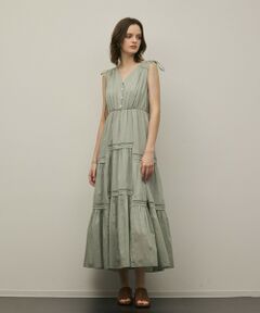 GRACE CONTINENTAL / グレースコンチネンタル ロング・マキシ丈ワンピース | コットンシルクティアードワンピース