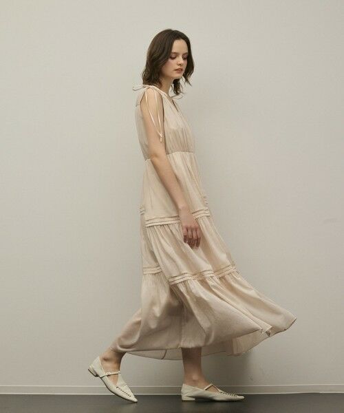 GRACE CONTINENTAL / グレースコンチネンタル ロング・マキシ丈ワンピース | コットンシルクティアードワンピース | 詳細5