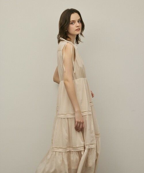 GRACE CONTINENTAL / グレースコンチネンタル ロング・マキシ丈ワンピース | コットンシルクティアードワンピース | 詳細8