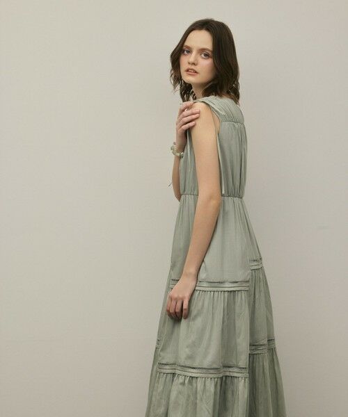 GRACE CONTINENTAL / グレースコンチネンタル ロング・マキシ丈ワンピース | コットンシルクティアードワンピース | 詳細15