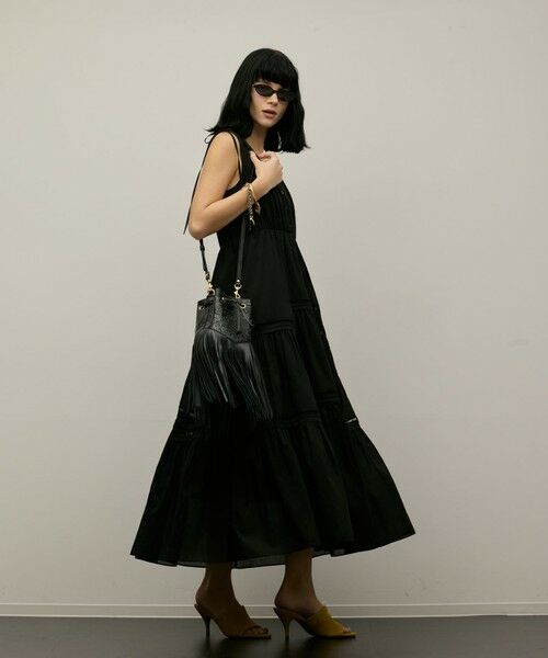 GRACE CONTINENTAL / グレースコンチネンタル ロング・マキシ丈ワンピース | コットンシルクティアードワンピース | 詳細24