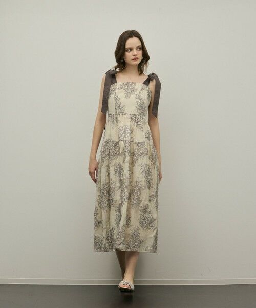 GRACE CONTINENTAL / グレースコンチネンタル ロング・マキシ丈ワンピース | シアージャガードティアードワンピース | 詳細1