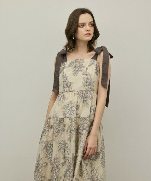 GRACE CONTINENTAL / グレースコンチネンタル ロング・マキシ丈ワンピース | シアージャガードティアードワンピース | 詳細10