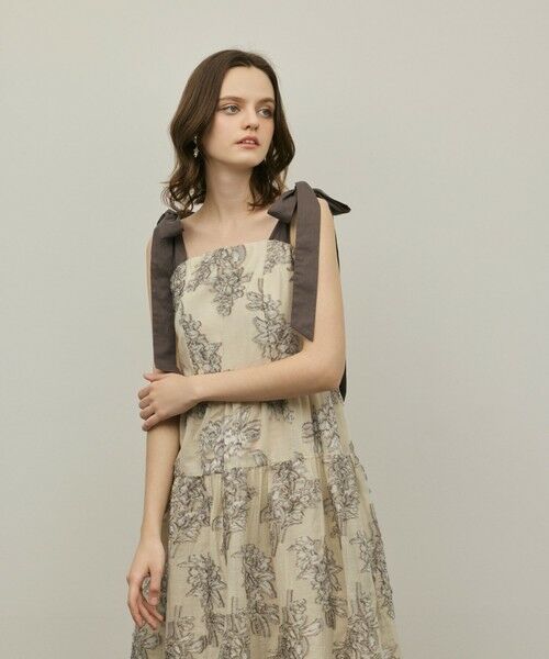 GRACE CONTINENTAL / グレースコンチネンタル ロング・マキシ丈ワンピース | シアージャガードティアードワンピース | 詳細5