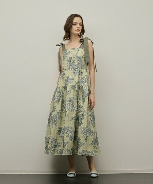 GRACE CONTINENTAL / グレースコンチネンタル ロング・マキシ丈ワンピース | シアージャガードティアードワンピース | 詳細11