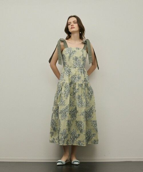 GRACE CONTINENTAL / グレースコンチネンタル ロング・マキシ丈ワンピース | シアージャガードティアードワンピース | 詳細13
