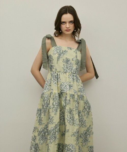 GRACE CONTINENTAL / グレースコンチネンタル ロング・マキシ丈ワンピース | シアージャガードティアードワンピース | 詳細17