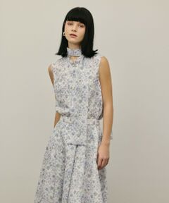 GRACE CONTINENTAL / グレースコンチネンタル シャツ・ブラウス | シアーフラワープリントジャガードブラウス