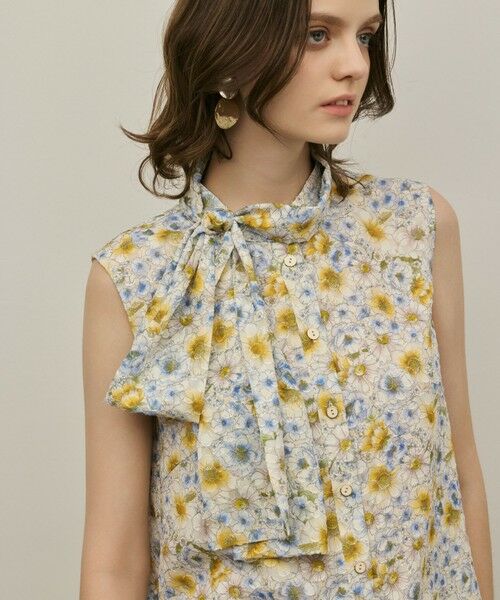 GRACE CONTINENTAL / グレースコンチネンタル シャツ・ブラウス | シアーフラワープリントジャガードブラウス | 詳細10