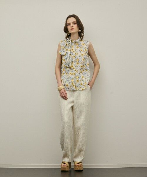 GRACE CONTINENTAL / グレースコンチネンタル シャツ・ブラウス | シアーフラワープリントジャガードブラウス | 詳細2