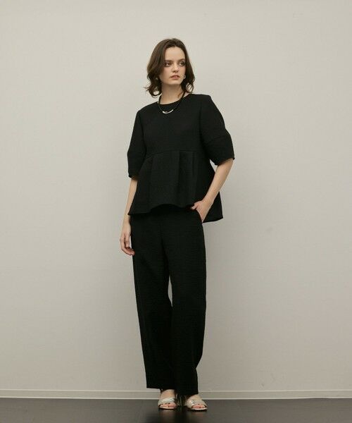 GRACE CONTINENTAL / グレースコンチネンタル その他トップス | オーガンジージャガードトップ（ブラック）