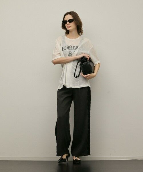 GRACE CONTINENTAL / グレースコンチネンタル カットソー | タックロゴTシャツ | 詳細4