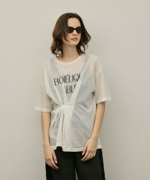 GRACE CONTINENTAL / グレースコンチネンタル カットソー | タックロゴTシャツ | 詳細5