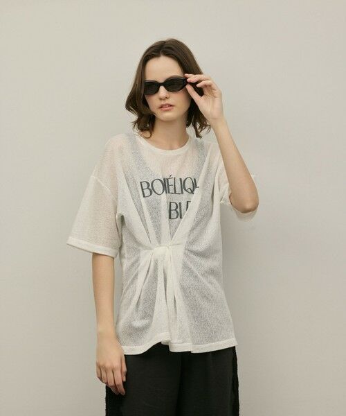 GRACE CONTINENTAL / グレースコンチネンタル カットソー | タックロゴTシャツ | 詳細6