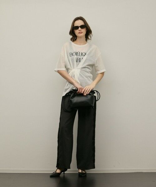 GRACE CONTINENTAL / グレースコンチネンタル カットソー | タックロゴTシャツ（ホワイト）