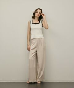 GRACE CONTINENTAL / グレースコンチネンタル その他トップス | バイカラーリブニットノースリーブ