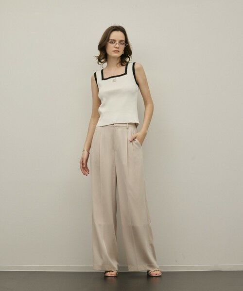 GRACE CONTINENTAL / グレースコンチネンタル その他トップス | バイカラーリブニットノースリーブ | 詳細1