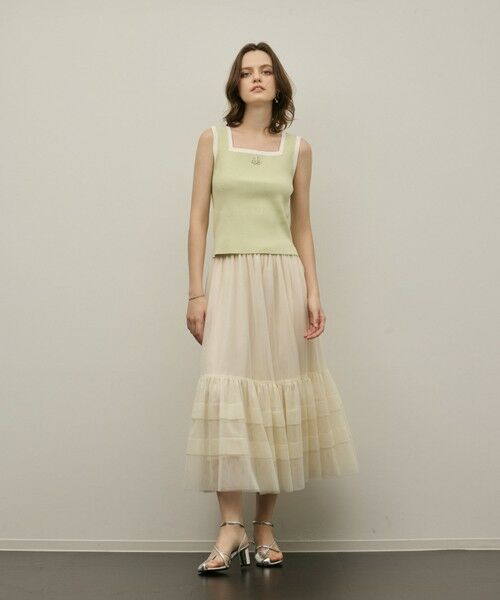 GRACE CONTINENTAL / グレースコンチネンタル その他トップス | バイカラーリブニットノースリーブ | 詳細13