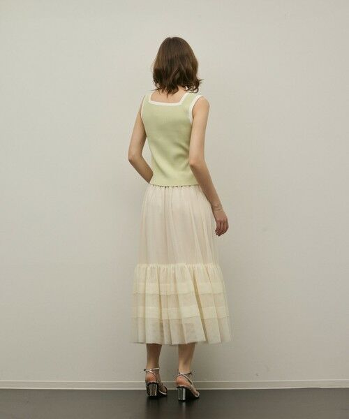 GRACE CONTINENTAL / グレースコンチネンタル その他トップス | バイカラーリブニットノースリーブ | 詳細15