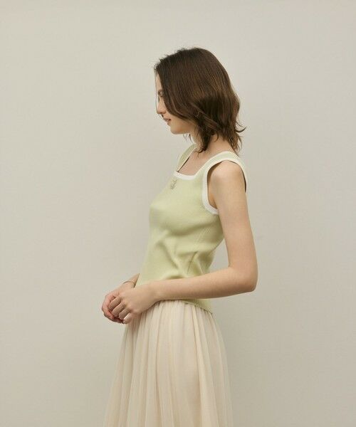 GRACE CONTINENTAL / グレースコンチネンタル その他トップス | バイカラーリブニットノースリーブ | 詳細18